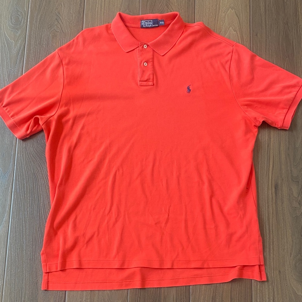 Ralph Lauren Bold Coral/Orange Polo Shirt 2XL LIKE NEW!